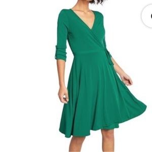 ModCloth kelly green wrap dress